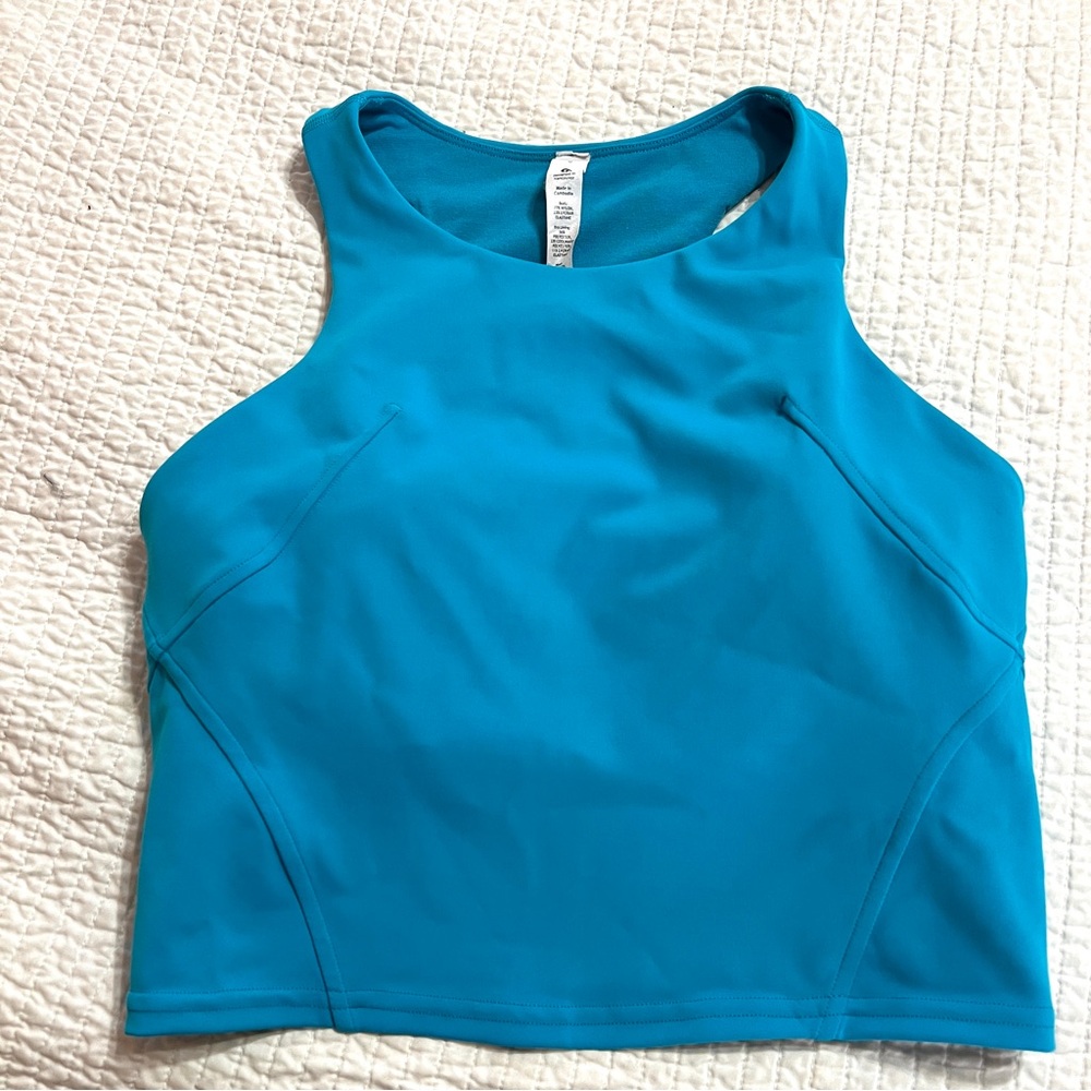 LULULEMON ATHLETICA Cami Crop length. Turquoise. Size 6.